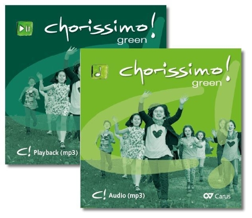 Buchcover und Innenansicht für das Buch: chorissimo! green. Medien-Set