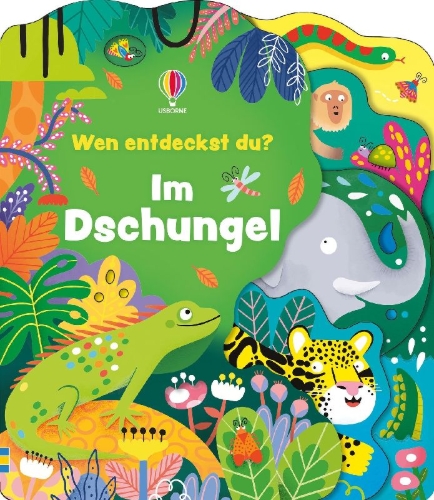 Buchcover und Innenansicht für das Buch: Wen entdeckst du? Im Dschungel