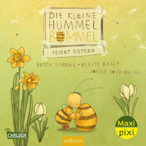 Buchcover und Innenansicht für das Buch: Maxi Pixi 437: Die kleine Hummel Bommel feiert Ostern
