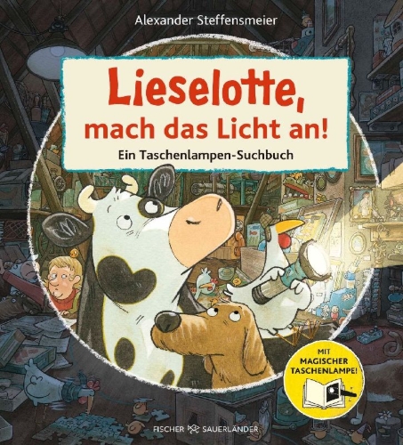 Buchcover und Innenansicht für das Buch: Lieselotte, mach das Licht an!