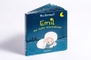 Buchcover und Innenansicht für das Buch: Emil das kleine Einschlafschaf. Eine Gutenachtgeschichte zum Vorlesen und Betrachten. Pappbilderbuch ab 18 Monaten. Vom Autor von "Schüttel den Apfelbaum"