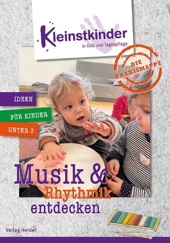 Buchcover und Innenansicht für das Buch: Die Praxismappe: Musik & Rhythmik entdecken
