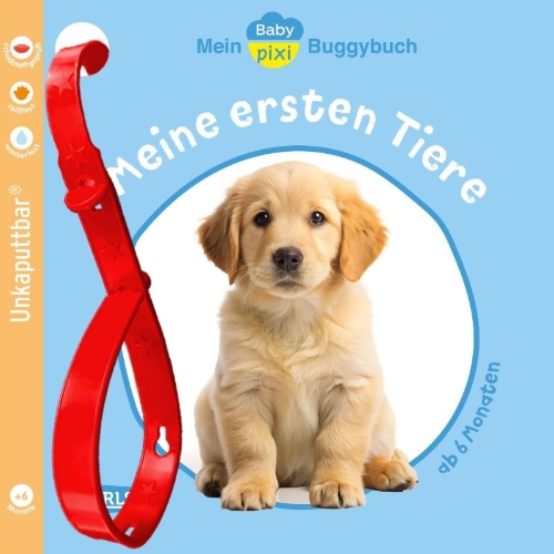 Buchcover und Innenansicht für das Buch: Baby Pixi (unkaputtbar) 183: Mein Baby-Pixi-Buggybuch: Meine ersten Tiere