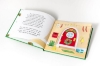 Buchcover und Innenansicht für das Buch: Weck den Weihnachtswichtel. Ein Weihnachts-Mitmachbuch. Zum Schütteln, Schaukeln, Pusten und mehr. Von 2 bis 4 Jahren