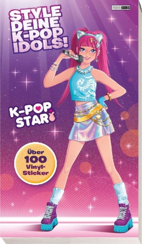 Buchcover und Innenansicht für das Buch: K-POP: Style deine K-Pop-Idols
