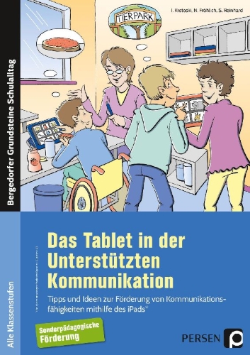 Buchcover und Innenansicht für das Buch: Das Tablet in der Unterstützten Kommunikation