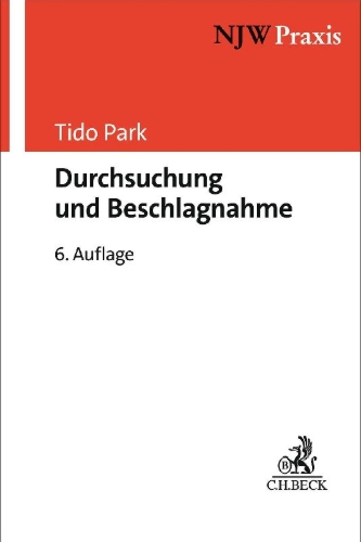 Buchcover und Innenansicht für das Buch: Durchsuchung und Beschlagnahme
