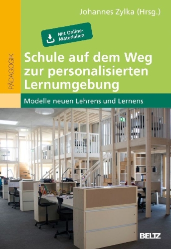 Buchcover und Innenansicht für das Buch: Schule auf dem Weg zur personalisierten Lernumgebung
