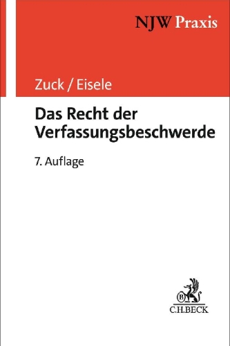 Buchcover und Innenansicht für das Buch: Das Recht der Verfassungsbeschwerde