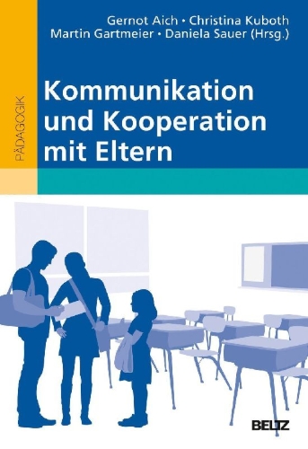 Buchcover und Innenansicht für das Buch: Kommunikation und Kooperation mit Eltern