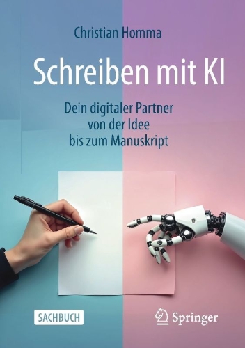 Buchcover und Innenansicht für das Buch: Schreiben mit KI