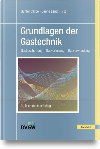 Buchcover und Innenansicht für das Buch: Grundlagen der Gastechnik